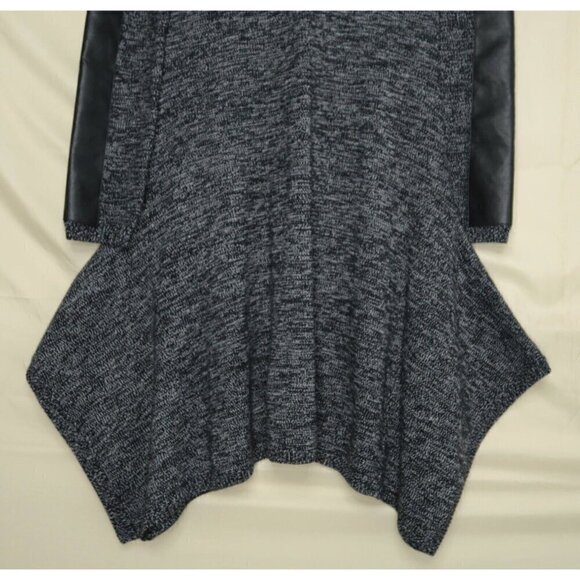 BCBGmaxazria Dahnya Wool Blend Knit Sweater Dress Faux Leather Sleeve Women's XS - Picture 3 of 12